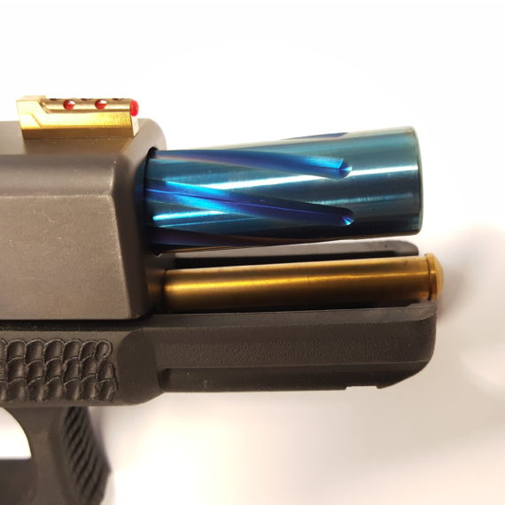 Fits Glock 19 Gen 15, Wheaton Arms Spiral Fluted Barrel, Standard, Blue