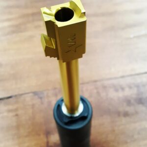 Wheaton Arms TiN Gold Match Grade Barrel & silencerCo Omega 9K suppressor