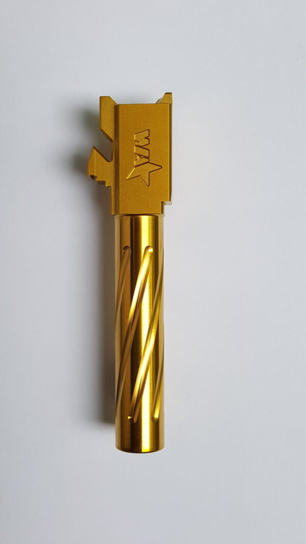Wheaton Arms Gold Spiral Fluted Standard Length Match Grade Barrel Fits Glock